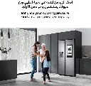 Side by Side Refrigerator with Family Hub, Spotify, SmartView, and 591 L, Black music mourixa qatar.webp