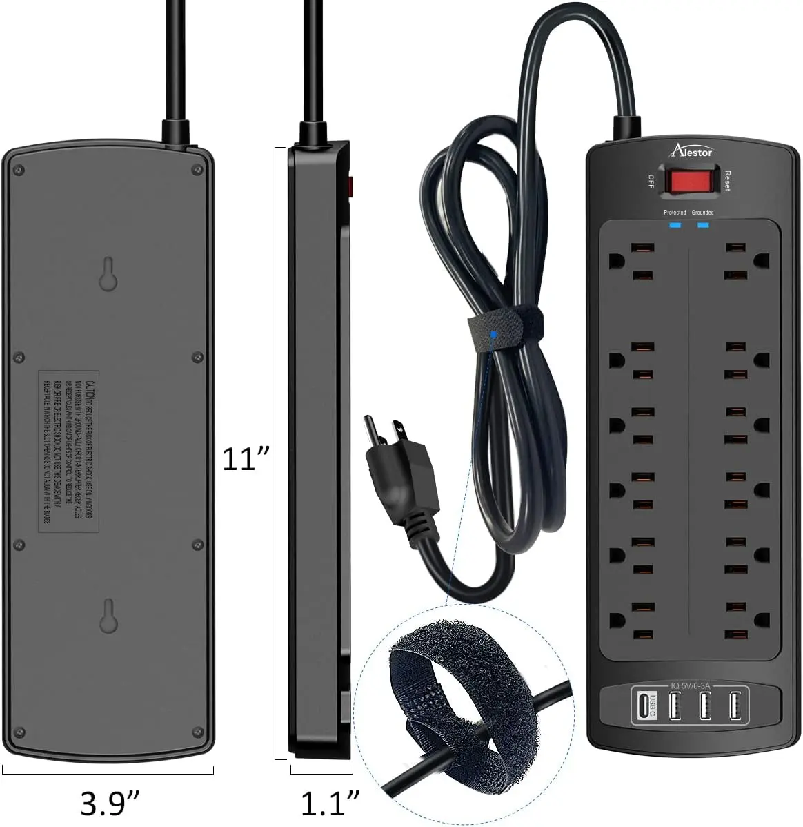 Mourixa-Power Strip, ALESTOR Surge Protector -07.webp