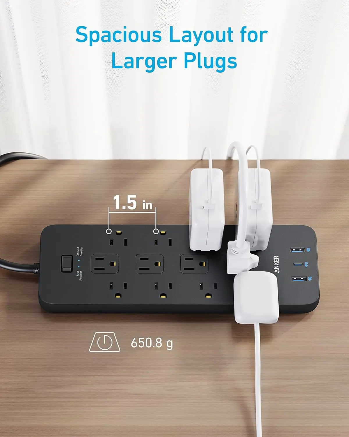 Mourixa-Surge Protector Power Strip (2100J), Anker-05.webp