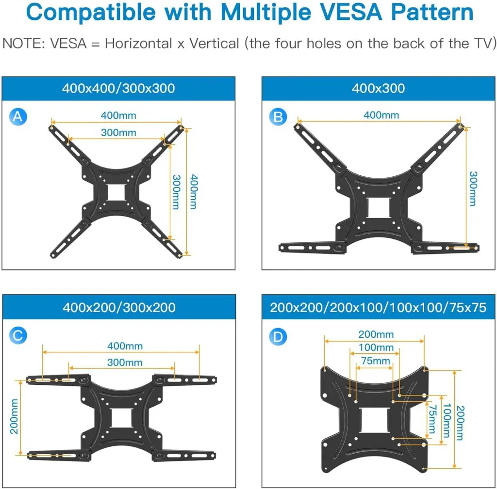 Mourixa-Full Motion TV Wall Mount Bracket-06.webp