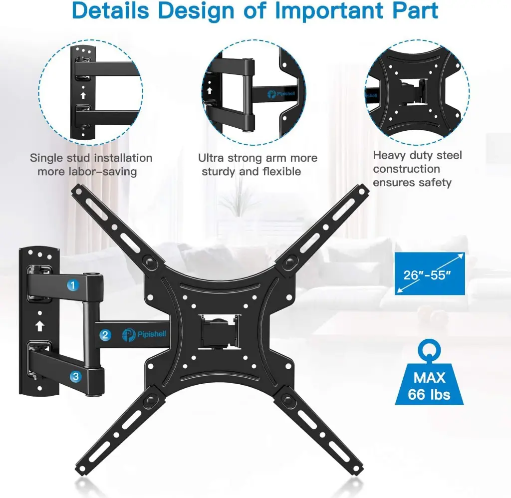 Mourixa-Full Motion TV Wall Mount Bracket-03.webp