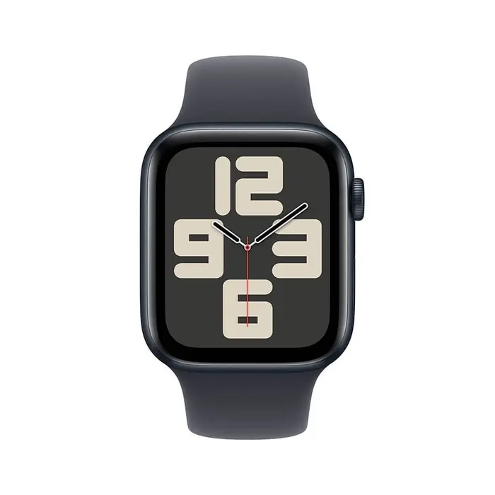 Apple Watch SE 2024 Midnight Aluminium Case with Midnight Sport Band front image mourixa Qatar.webp