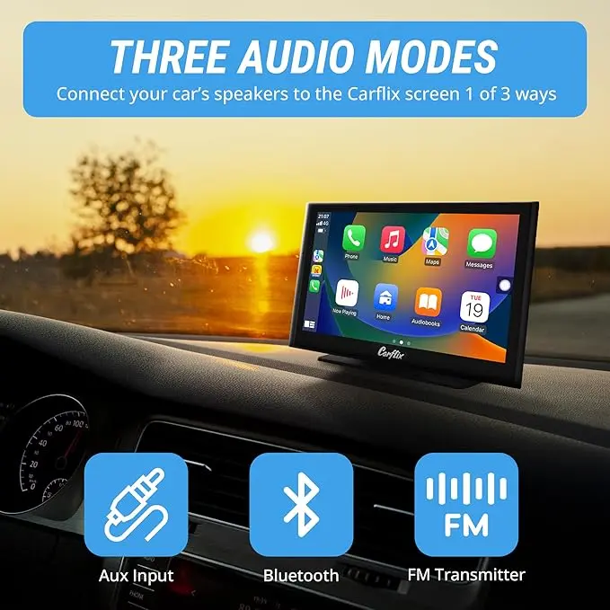 Carflix 10.26-Inch Portable Wireless CarPlay Screen for Car, Compatible with Android Auto and Apple CarPlay, Multimedia Player, Bluetooth, Navigation Display mourixa Qatar 2.webp