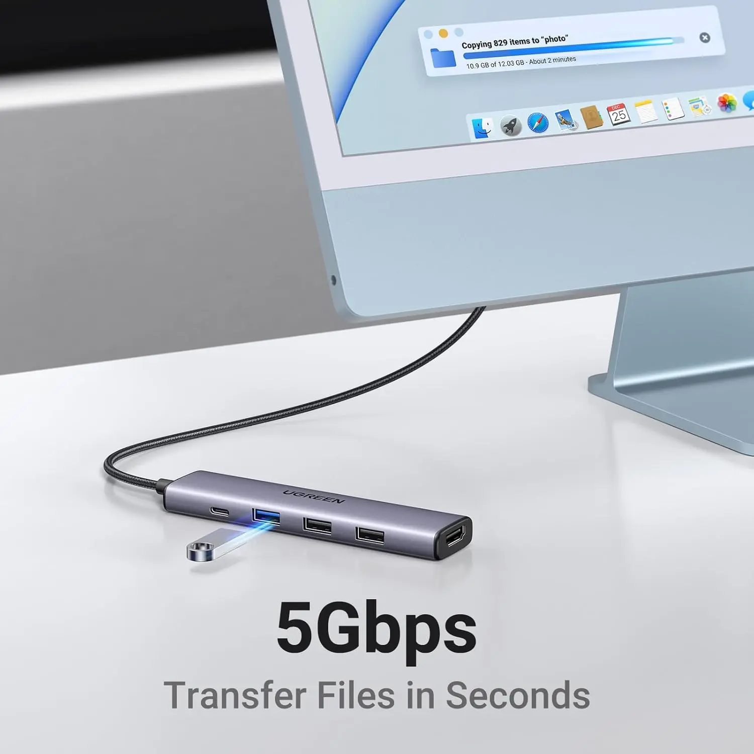 Mourixa-UGREEN Revodok 105 USB C Hub 5 in 1 Multiport Adapter-04.webp