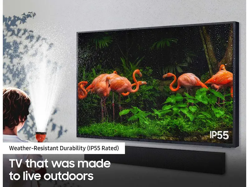 65 inches Class The Terrace Full Sun QLED 4K Smart TV 08The-Terrace_LST9T_Feature_Weather-Resistant-Durability-IP55_Rated mourixa qatar.webp