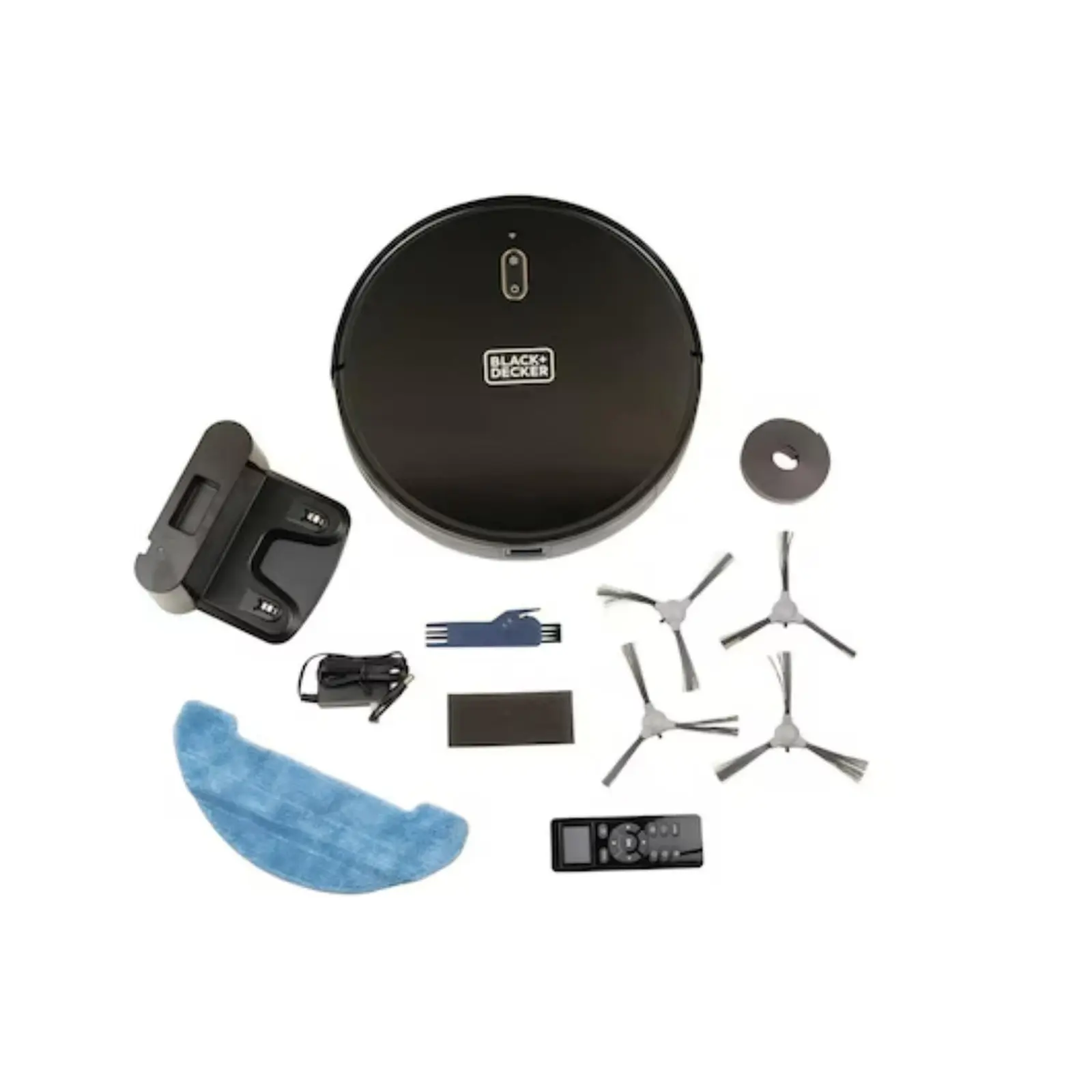 Black+Decker 2-in-1 Robotic Vacuum and Mop whats in the box mourixa qatar.webp