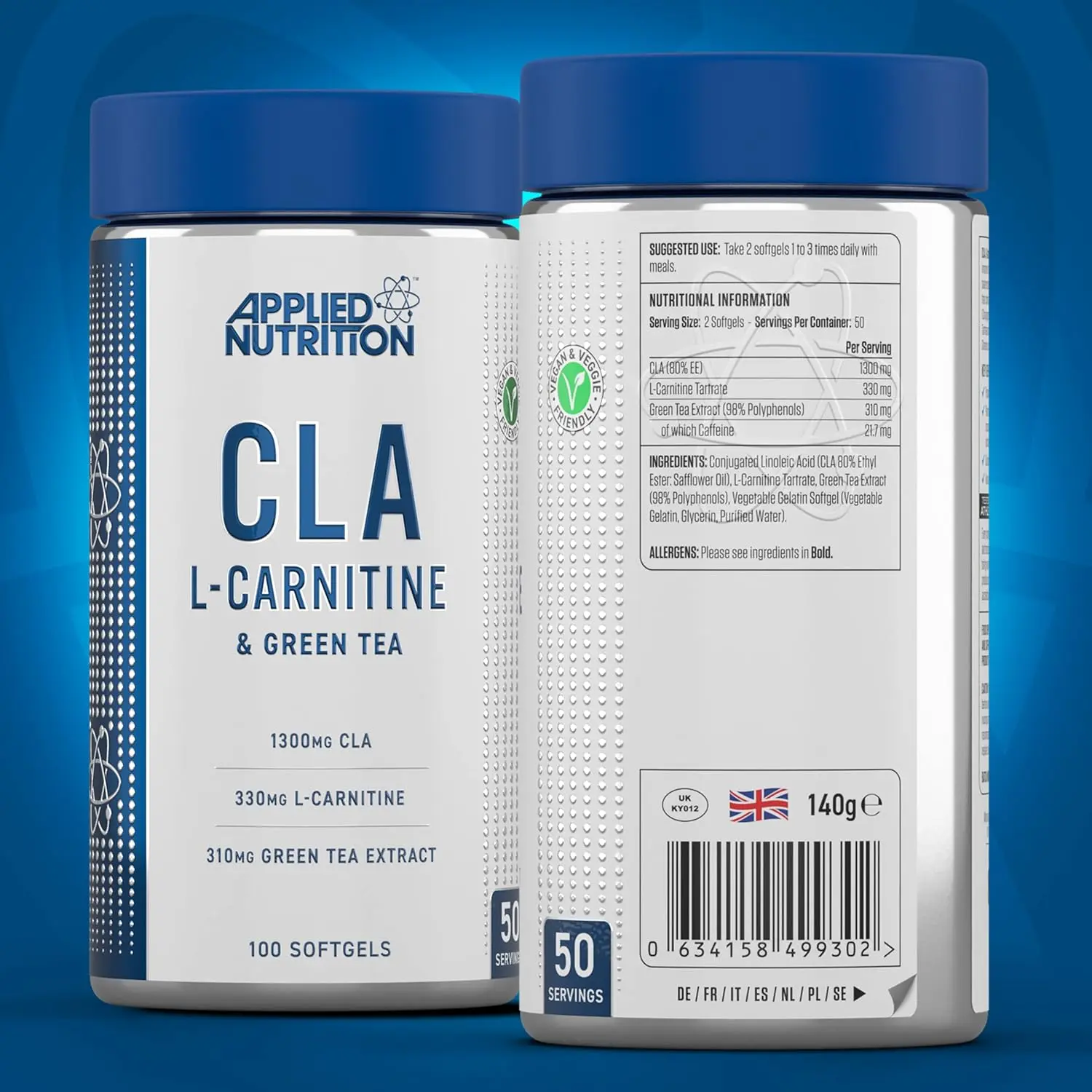 CLA L-CARNITINE & GREEN TEA - 100 SOFT V GELS mourixa qatar 6.webp