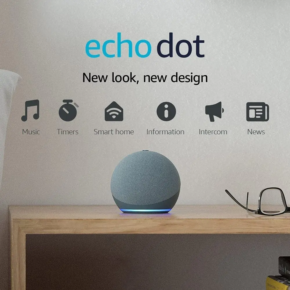 Amazon Echo Dot (4th Gen) Smart Speaker - Twilight Blue mourixa qatar 2.webp