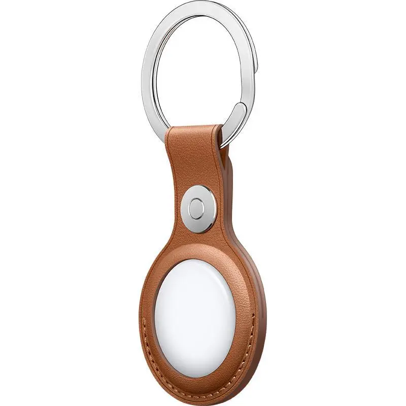 Apple FineWoven AirTag Key Ring (AirTag Not Included) Item Locator brown Accessory mourixa qatar 2.webp