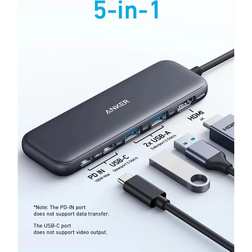 Anker 5 in 1 USB-C Hub, A8355H11 mourixa qatar 1.webp