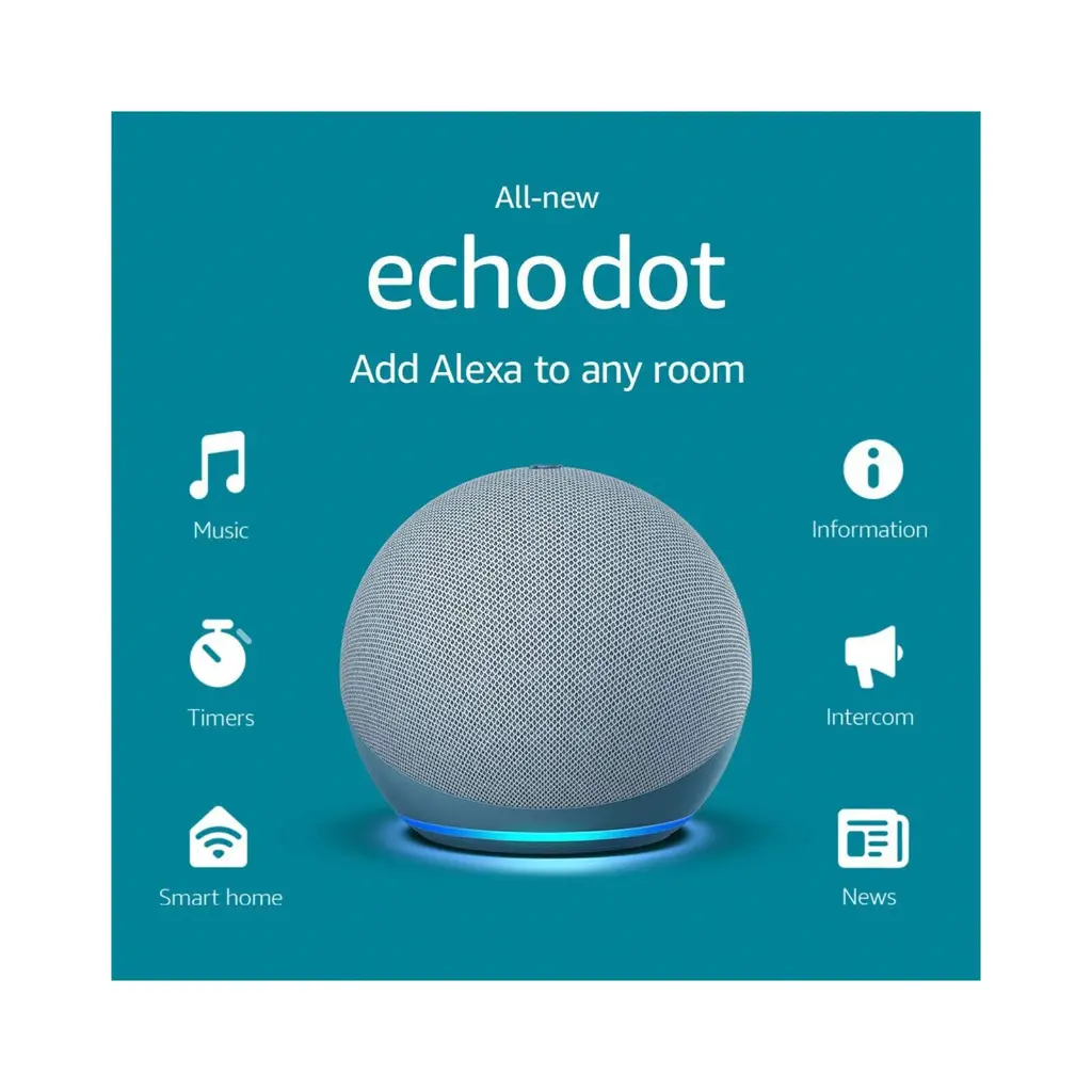 Amazon Echo Dot (4th Gen) Smart Speaker - Twilight Blue mourixa qatar 4.webp