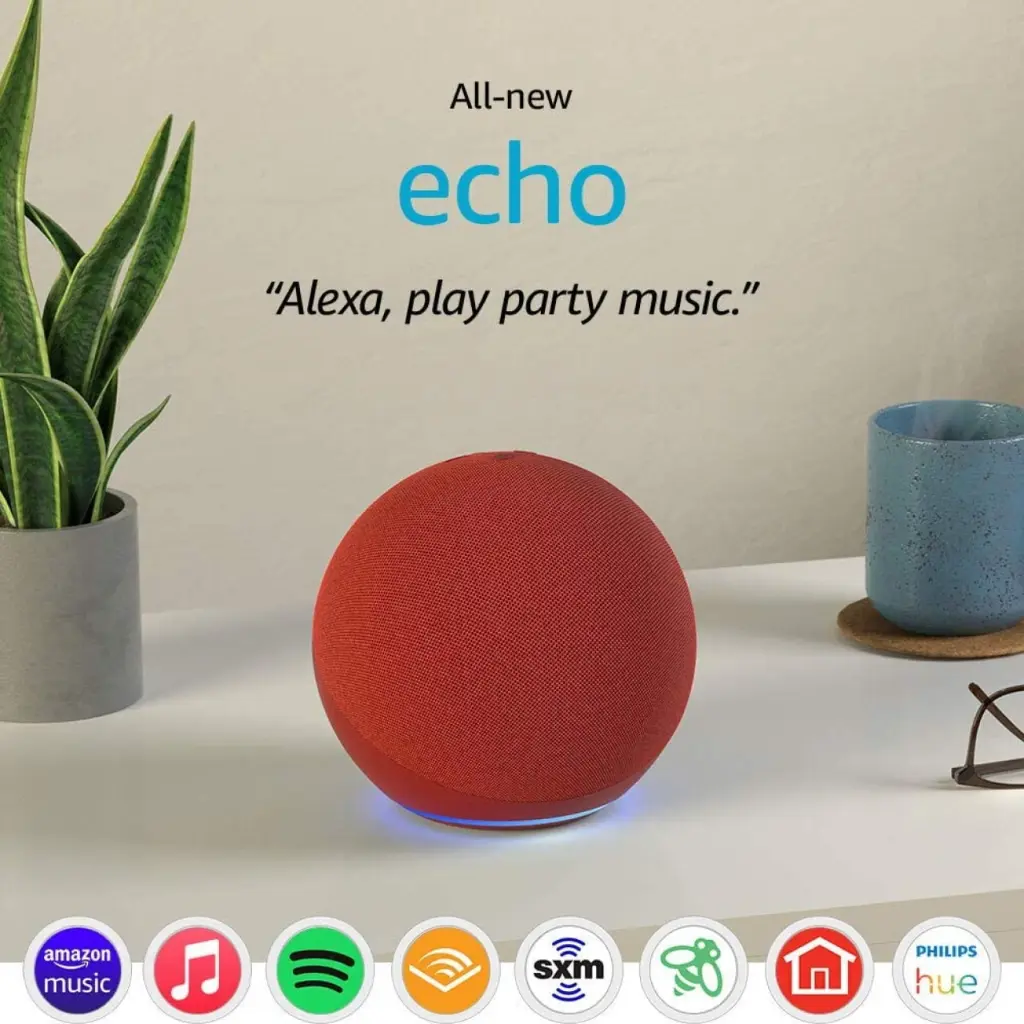 Amazon Echo (4th Gen) Smart Speaker with Alexa - Red mourixa qatar 1.webp