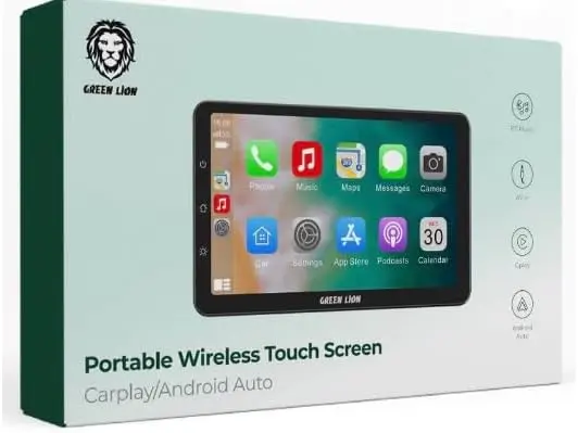 Green Lion Portable Wireless Touch Screen Carplay- Android Auto mourixa qatar.webp
