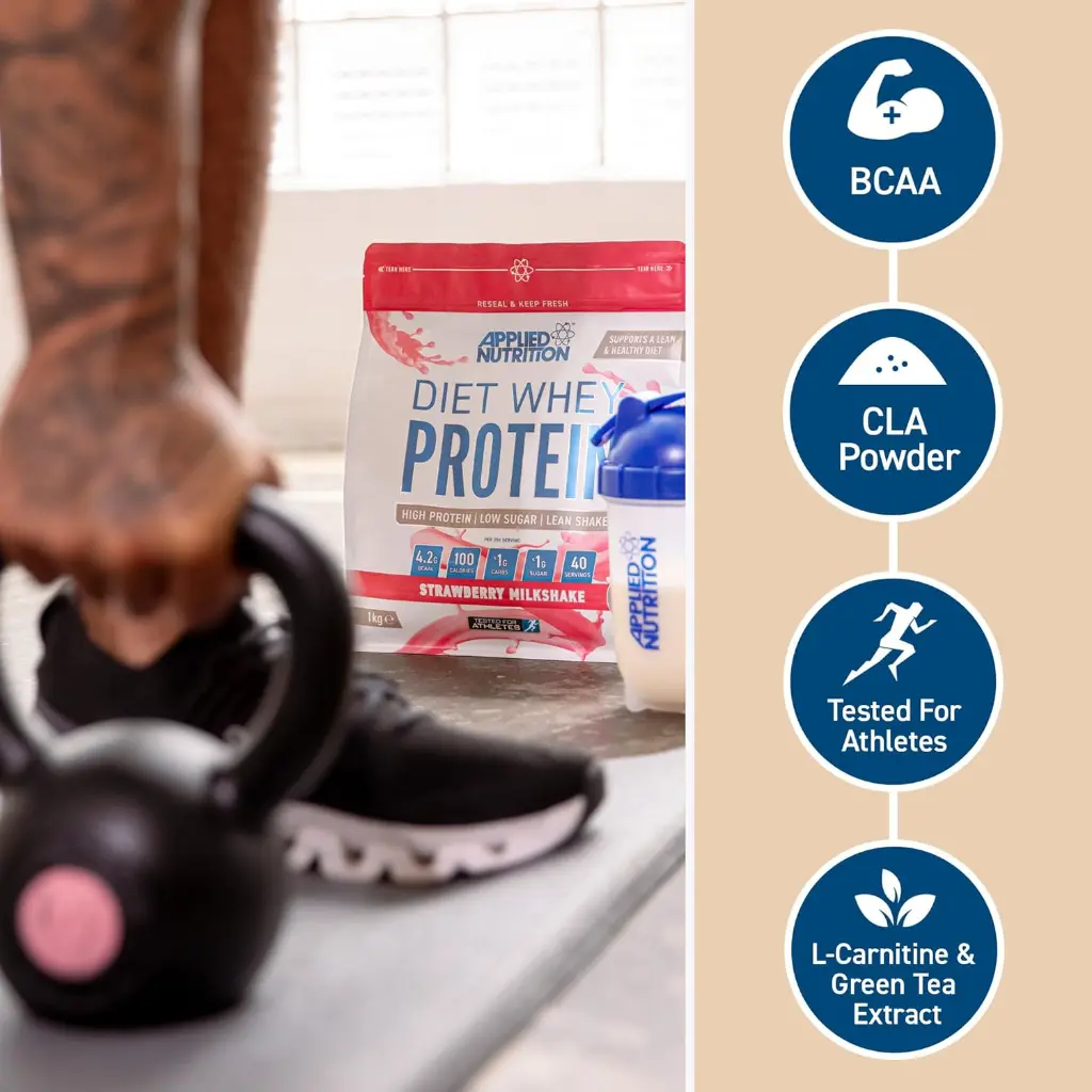 Applied Nutrition Diet Whey High Protein Powder Supplement-Strawberry Milkshake mourixa qatar 5.webp