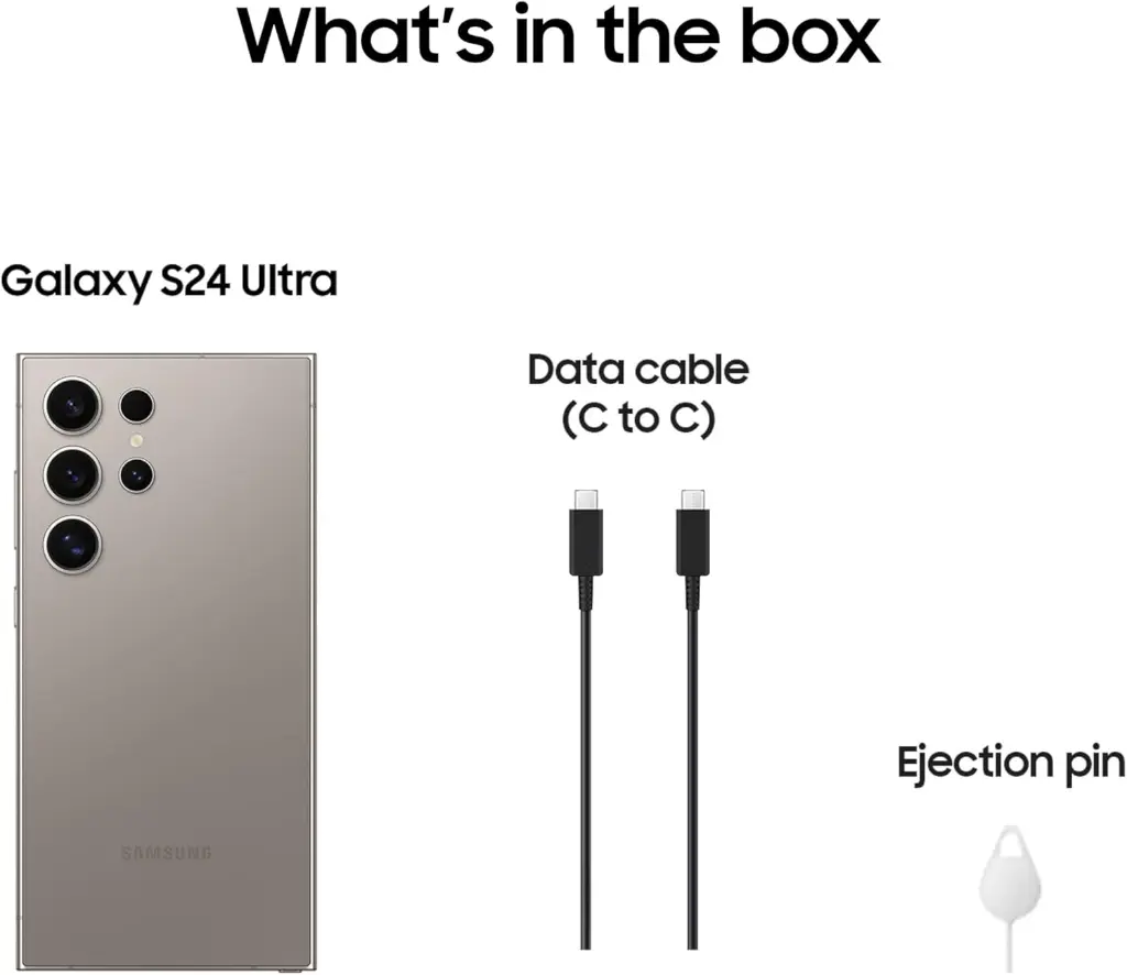 Samsung Galaxy S24 Ultra 5G Smartphone, 12 GB RAM, 256 GB Storage, Titanium Gray mourixa qatar.webp