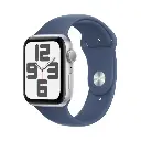 Apple Watch SE GPS 44mm – Silver Aluminium Case – With Denim Sport Band - M-L- Mourixa Qatar-1.webp