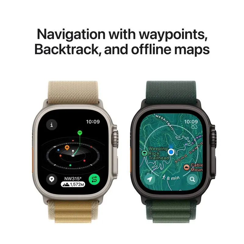 Apple Watch Ultra 2 (2024) GPS + Cellular 49mm Black Titanium Case with Black Ocean Band Mourixa qatar-4.webp
