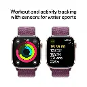 Apple Watch Series 10 GPS 42mm Rose Gold Aluminium Case with Plum Sport Loop Mourixa Qatar-2.webp