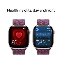Apple Watch Series 10 GPS 42mm Rose Gold Aluminium Case with Plum Sport Loop Mourixa Qatar-3.webp
