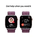 Apple Watch Series 10 GPS 42mm Rose Gold Aluminium Case with Plum Sport Loop Mourixa Qatar-4.webp