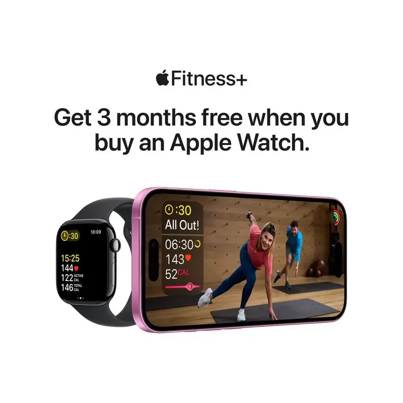 Apple Watch Series 10 GPS 42mm Rose Gold Aluminium Case with Plum Sport Loop Mourixa Qatar-8.webp