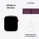 Apple Watch Series 10 GPS 42mm Rose Gold Aluminium Case with Plum Sport Loop Mourixa Qatar-7.webp