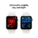 Apple Watch SE GPS, 44 mm Starlight Aluminium Case with Starlight Sport Band - M,L Mourixa Qatar-1.webp