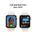 Apple Watch SE GPS, 44 mm Starlight Aluminium Case with Starlight Sport Band - M,L Mourixa Qatar.webp