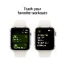 Apple Watch SE GPS, 44 mm Starlight Aluminium Case with Starlight Sport Band - M,L Mourixa Qatar-2.webp