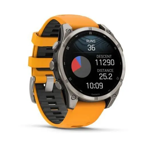 Garmin Fenix 8 47mm AMOLED Sapphire Titanium Smartwatch - Spark Orange-Graphite Silicone Band Mourixa Qatar-6.webp