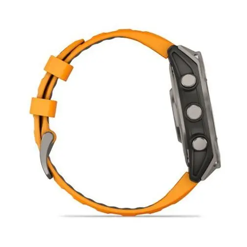Garmin Fenix 8 47mm AMOLED Sapphire Titanium Smartwatch - Spark Orange-Graphite Silicone Band Mourixa Qatar-5.webp