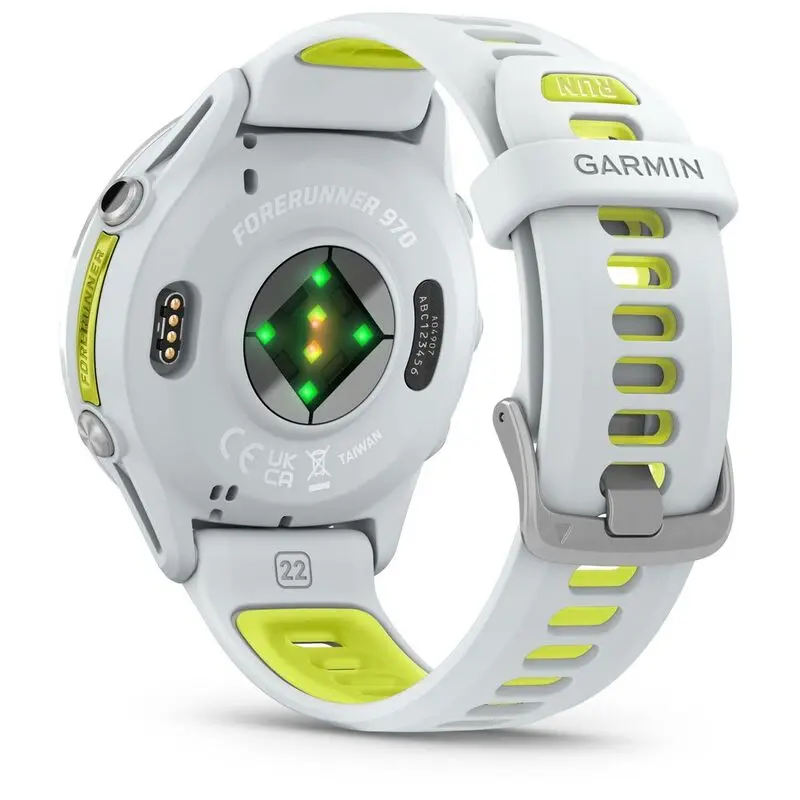 Garmin Forerunner 970 Titanium Smartwatch With Whitestone Case & Whitestone-Translucent Amp Yellow Band-Mourixa Qatar-2.webp