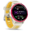 Garmin Forerunner 570 42mm Raspberry Aluminium Smartwatch with Translucent Bone-Mango Band Mourixa Qatar-3.webp