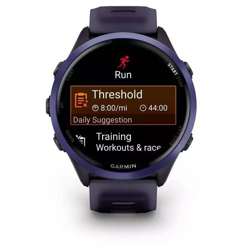 Garmin Forerunner 570 47mm Indigo Aluminium Smartwatch with Translucent Imperial Purple-Indigo Band-Mourixa Qatar-1.webp