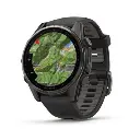 Garmin Fenix 8 43mm AMOLED Sapphire Carbon Gray DLC Titanium Smartwatch - Black-Pebble Gray Silicone Band-Mourixa Qatar-5.webp