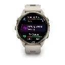 Garmin Forerunner 970 Soft Gold Titanium Smartwatch with French Gray Case & French Gray-Translucent Indigo Band-Mourixa Qatar-4.webp