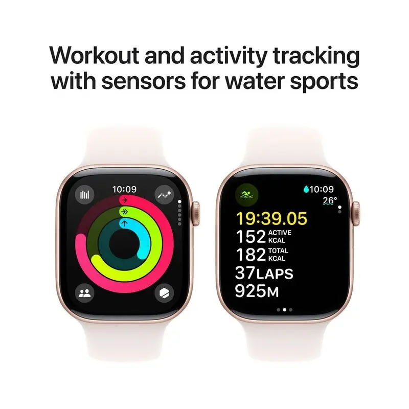 Apple Watch Series 10 GPS 42mm Rose Gold Aluminium Case with Light Blush Sport Band - S-M Mourixa Qatar-6.webp