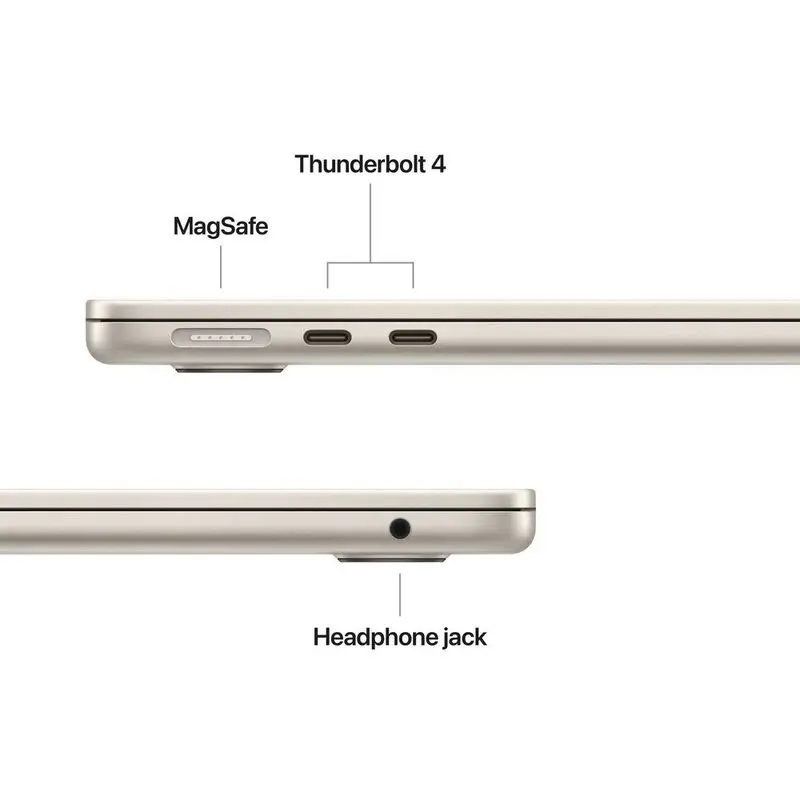 Apple 13-Inch Macbook Air M4 Chip with 10-Core CPU & 8-Core GPU-16GB-256GB SSD - Starlight (Arabic-English)-Mourixa Qatar-5.webp