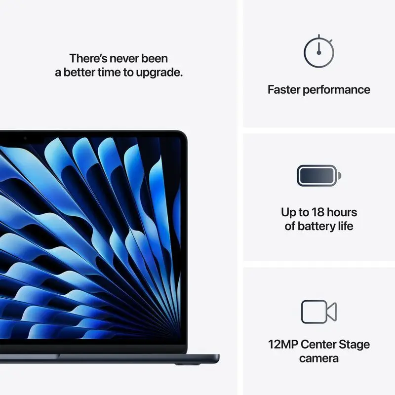 Apple 13-Inch Macbook Air M4 Chip with 10-Core CPU & 8-Core GPU-16GB-256GB SSD - Midnight (English)-Mourixa Qatar-4.webp