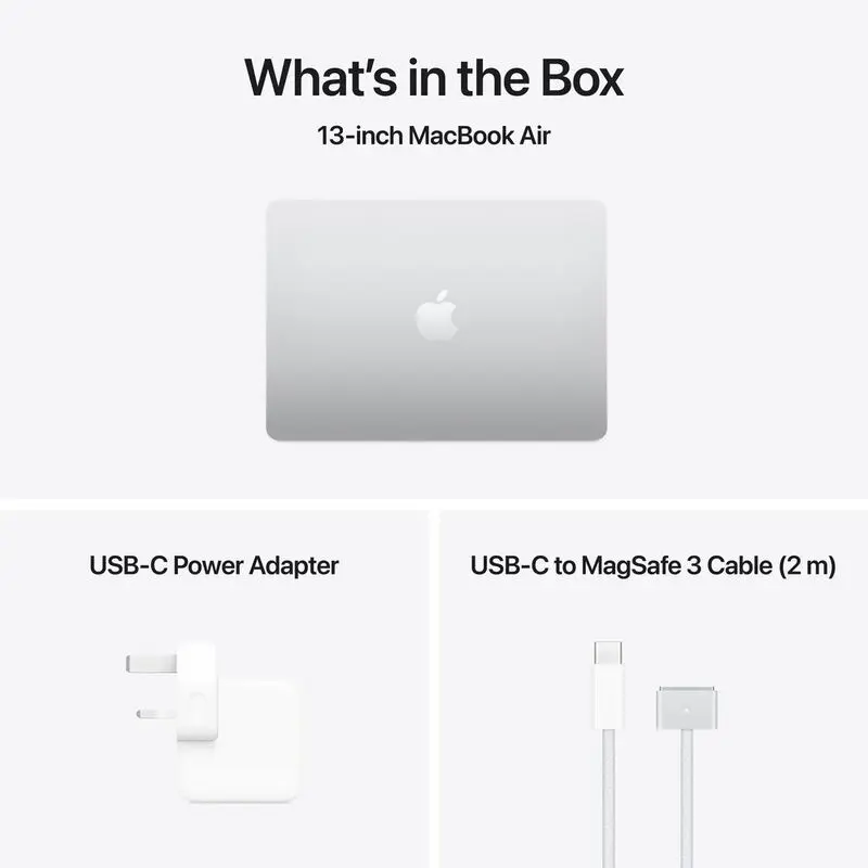 Apple 13-Inch Macbook Air M4 Chip with 10-Core CPU & 10-Core GPU-24GB-512GB SSD - Silver (Arabic-English)-Mourixa Qatar-2.webp