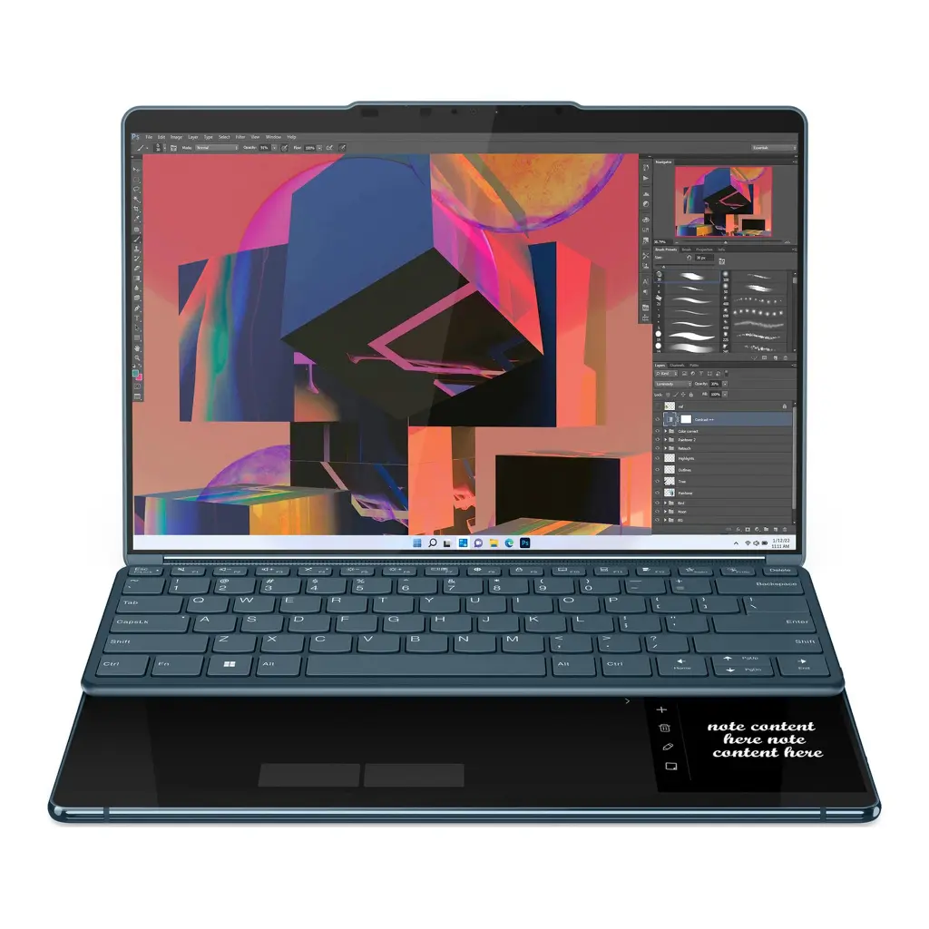Lenovo Yoga Book 9-13IRU8,2-in-1 Laptop,Intel Core i7,2x13.3 inch OLED,16GB RAM,1TB SSD,Integrated Intel Iris Xe Graphics,Windows 11, 82YQ0025AX- Mourixa Qatar-1.webp