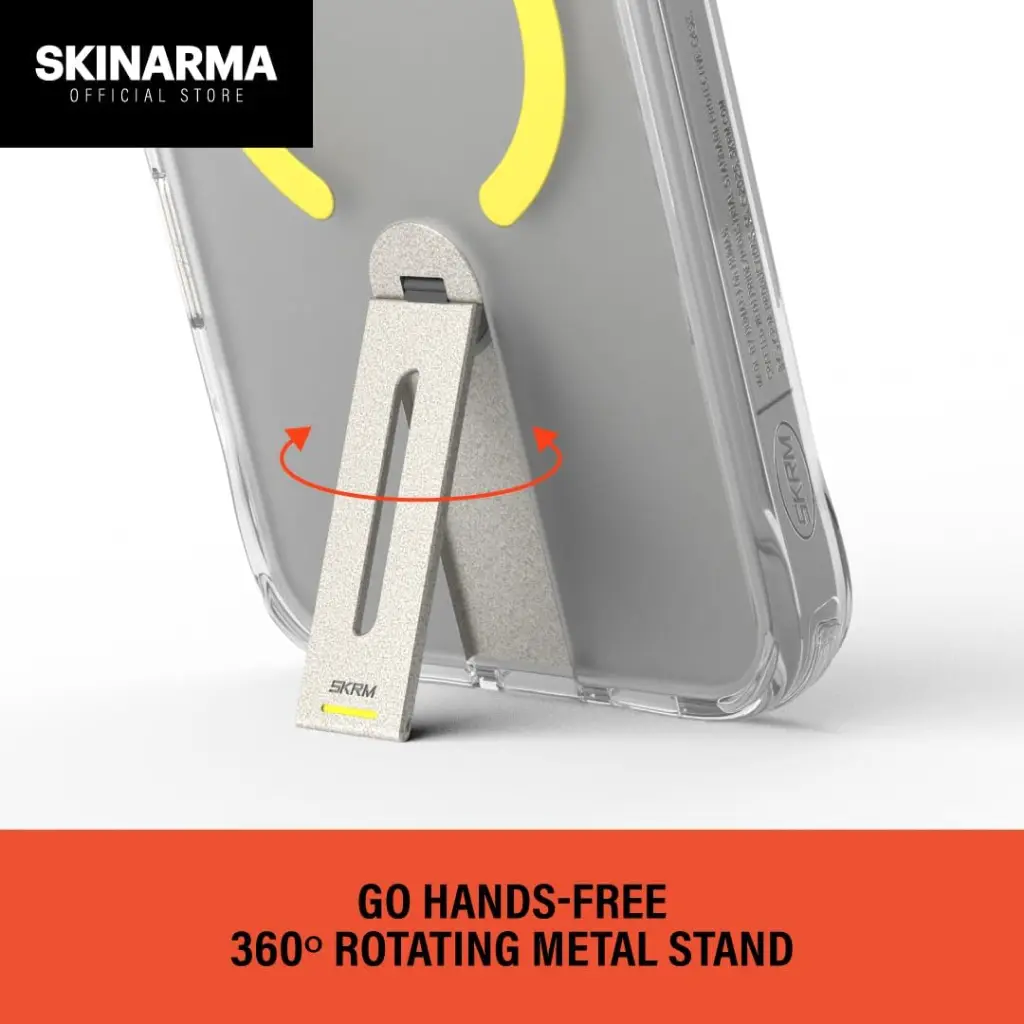 [SK-IP16PMHELCLR] Skinarma Iphone 16 Pro Max Helix (Mag-Charge + 360° Rotating Stand) Clear - Mourixa Qatar-6.webp