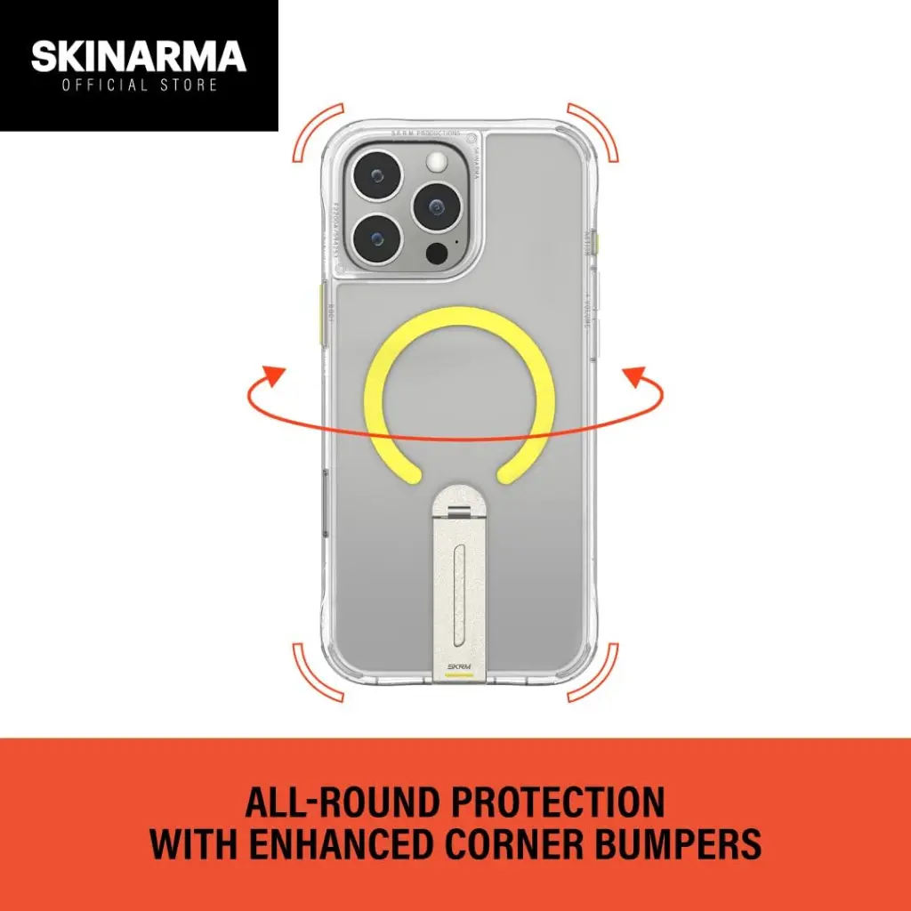 [SK-IP16PMHELCLR] Skinarma Iphone 16 Pro Max Helix (Mag-Charge + 360° Rotating Stand) Clear - Mourixa Qatar-5.webp