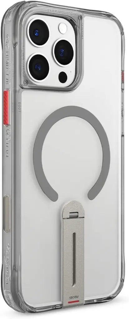 [SK-IP16PMHELTIT] Skinarma Iphone 16 Pro Max Helix (Mag-Charge + 360° Rotating Stand) Titanium-Mourixa Qatar-1.webp