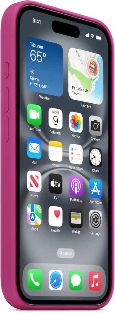 Apple iPhone 16 Plus Silicone Case with MagSafe - Fuchsia Mourixa Qatar-1.webp