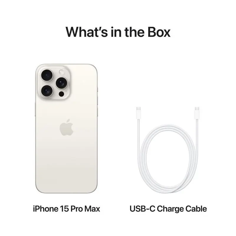 Apple iPhone 15 Pro Max 5G Smartphone, 256 GB storage, White Titanium Mourixa Qatar-5.webp