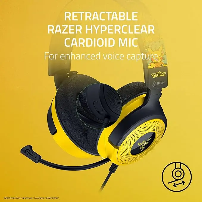 Razer Kraken V4 X Wired Gaming Headset - Pokemon Kanto Starters Edition - mourixa qatar-5.webp