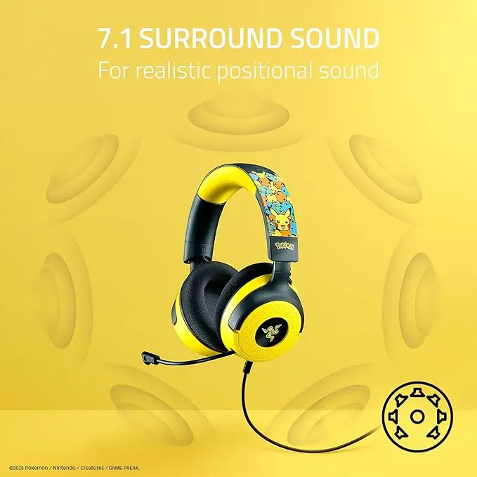 Razer Kraken V4 X Wired Gaming Headset - Pokemon Kanto Starters Edition - mourixa qatar-6.webp