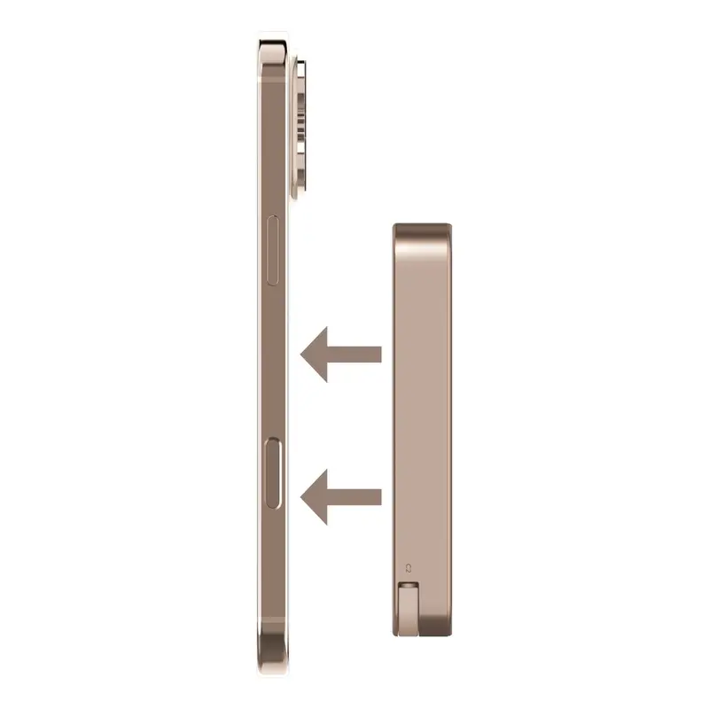 Momax 1-Power F.Pass+ 10000mAh Power Bank With Built-In Cable & Magnetic Attachment- Desert Titanium mourixa qatar-6.webp