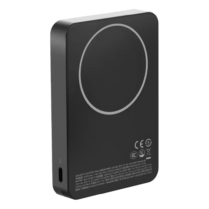 Momax 1-Power F.Pass+ 10000mAh Power Bank With Built-In Cable & Magnetic Attachment - Black mourixa qatar-5.webp